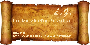 Leitersdorfer Gizella névjegykártya
