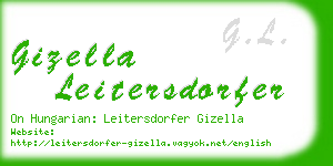 gizella leitersdorfer business card